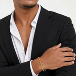 14k 3.7mm Semi-Solid Beveled Paperclip Chain - Model Shot