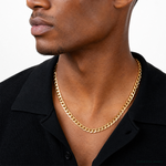 14k 11.3mm Semi-Solid Curb Chain - Model Shot