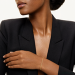 14k .9mm Box with Lobster Clasp Chain - Model Shot