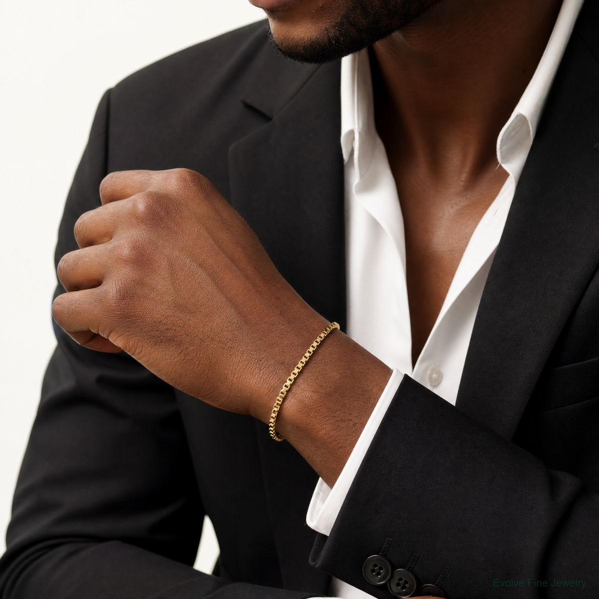 14k 1.9mm Box Chain - Model Shot