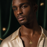 14k Filigree Shamrock Charm - Model Shot