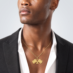 14k Racing Flags Charm - Model Shot