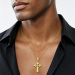 14k Celtic Cross Pendant - Model Shot