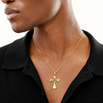 14k Celtic Cross Pendant - Model Shot