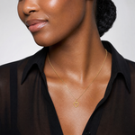 14K Polished Cut-out Heart Pendant - Model Shot