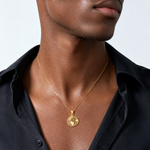 14k Polished Globe Pendant - Model Shot