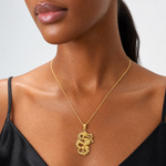 14k Solid 3-D Dragon Pendant - Model Shot