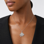 14K White Gold Small Dragon Charm - Model Shot