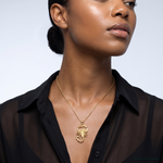 14k Solid Polished Open-Backed Scorpion Pendant - Model Shot