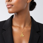 14K Polished 3-D Propeller Pendant - Model Shot