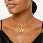 14k Solid Polished Golf Theme Pendant - Model Shot