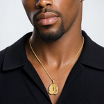 14k Solid Polished Open-Backed Boxing Gloves Pendant - Model Shot