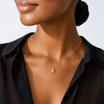 14K Polished 3-D Puffed Heart Charm - Model Shot