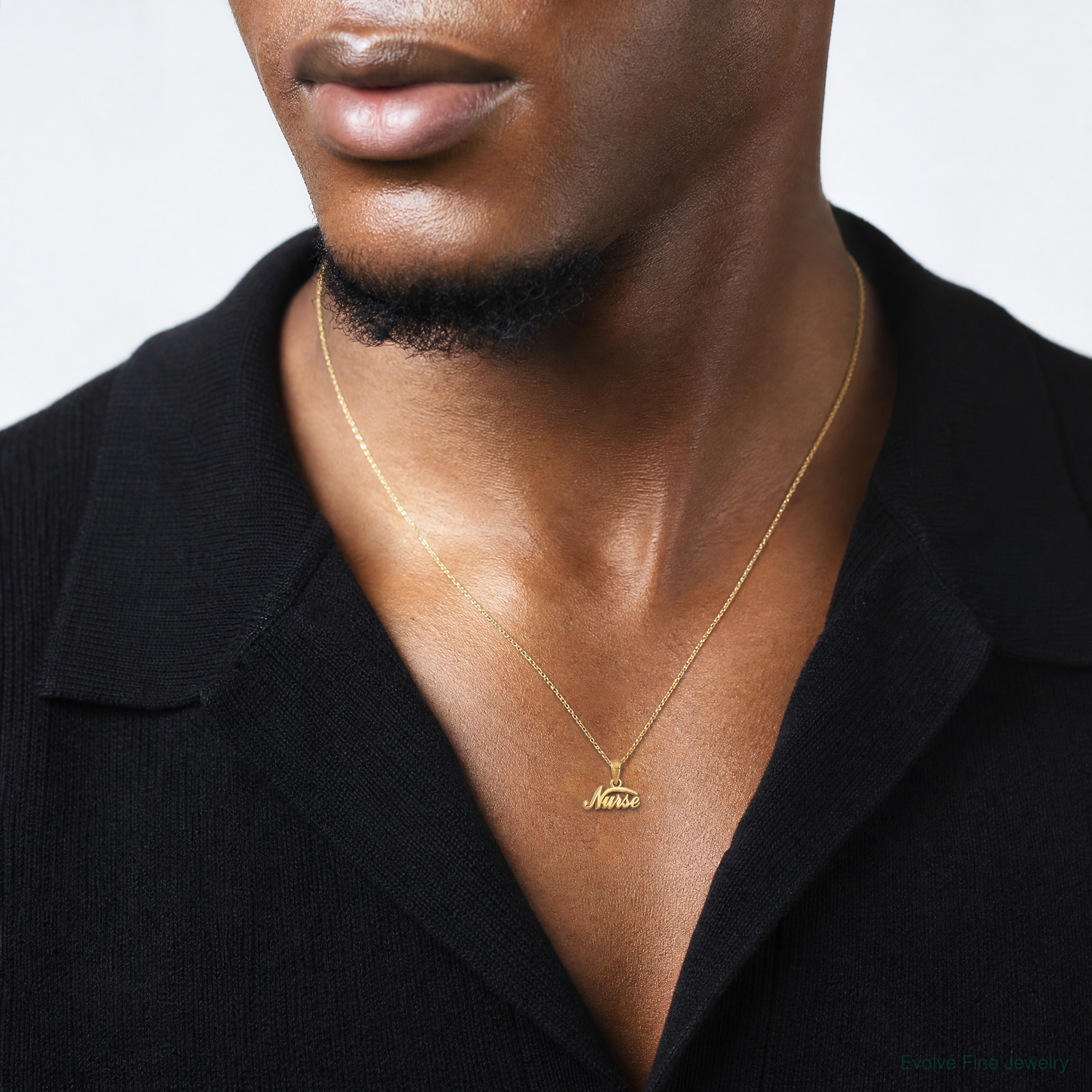 14k Nurse Pendant - Model Shot