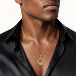 14k Rhodium Claddagh Pendant - Model Shot