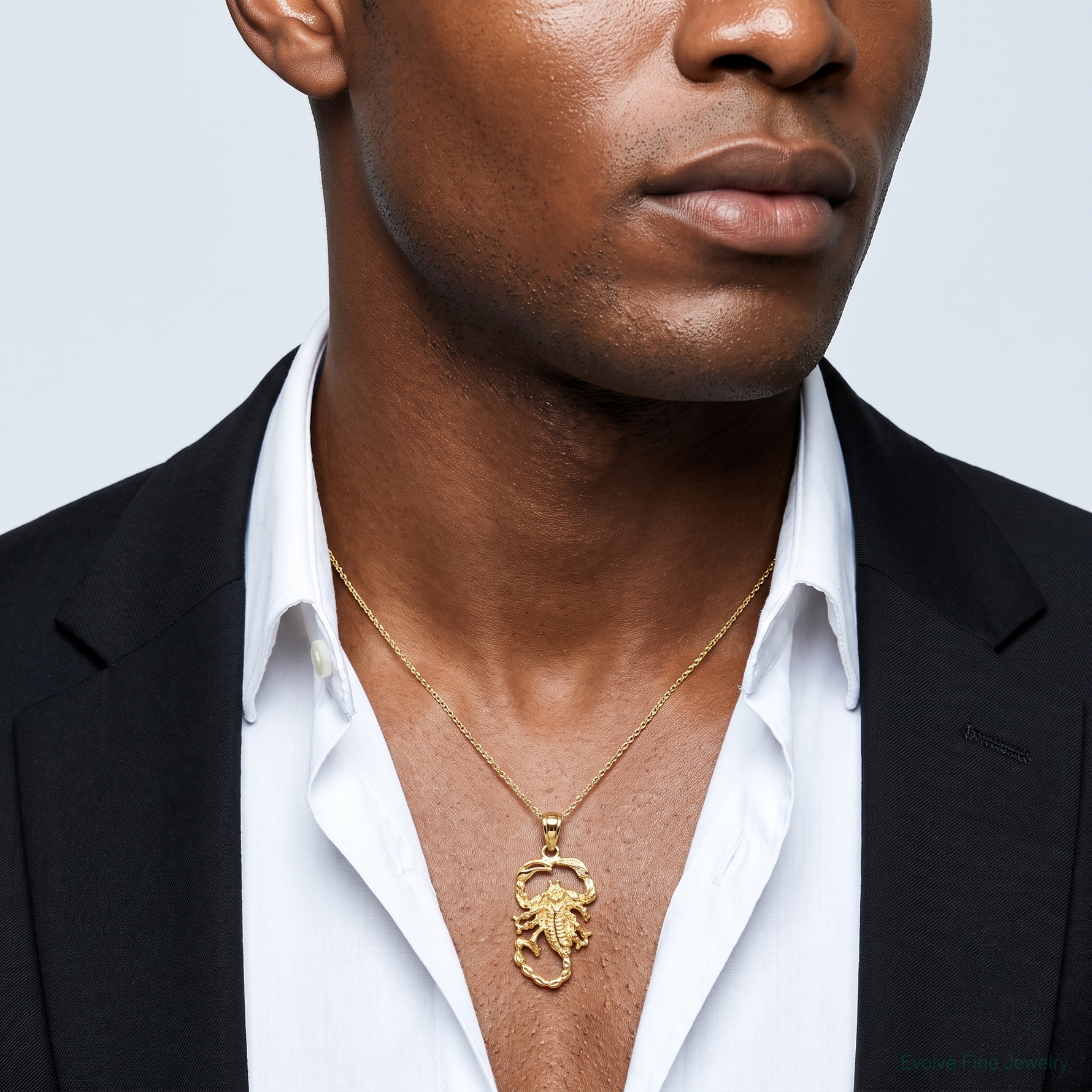 14k Scorpion Charm - Model Shot