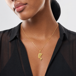 14k 3-D Nefertiti Pendant - Model Shot