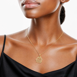 14k NEW YORK in Apple Cut-out Charm - Model Shot