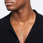 14k 3-D Virgo Zodiac Charm - Model Shot