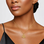 14k 3-D Libra Zodiac Charm - Model Shot