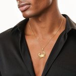 14k Stone Crab with Claw Extended Pendant - Model Shot