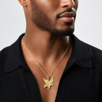 14k Eagle Pendant - Model Shot