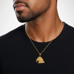 14k Eagle Head Pendant - Model Shot