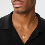 14k Standing Horse Pendant - Model Shot