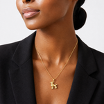 14k Poodle Dog Pendant - Model Shot
