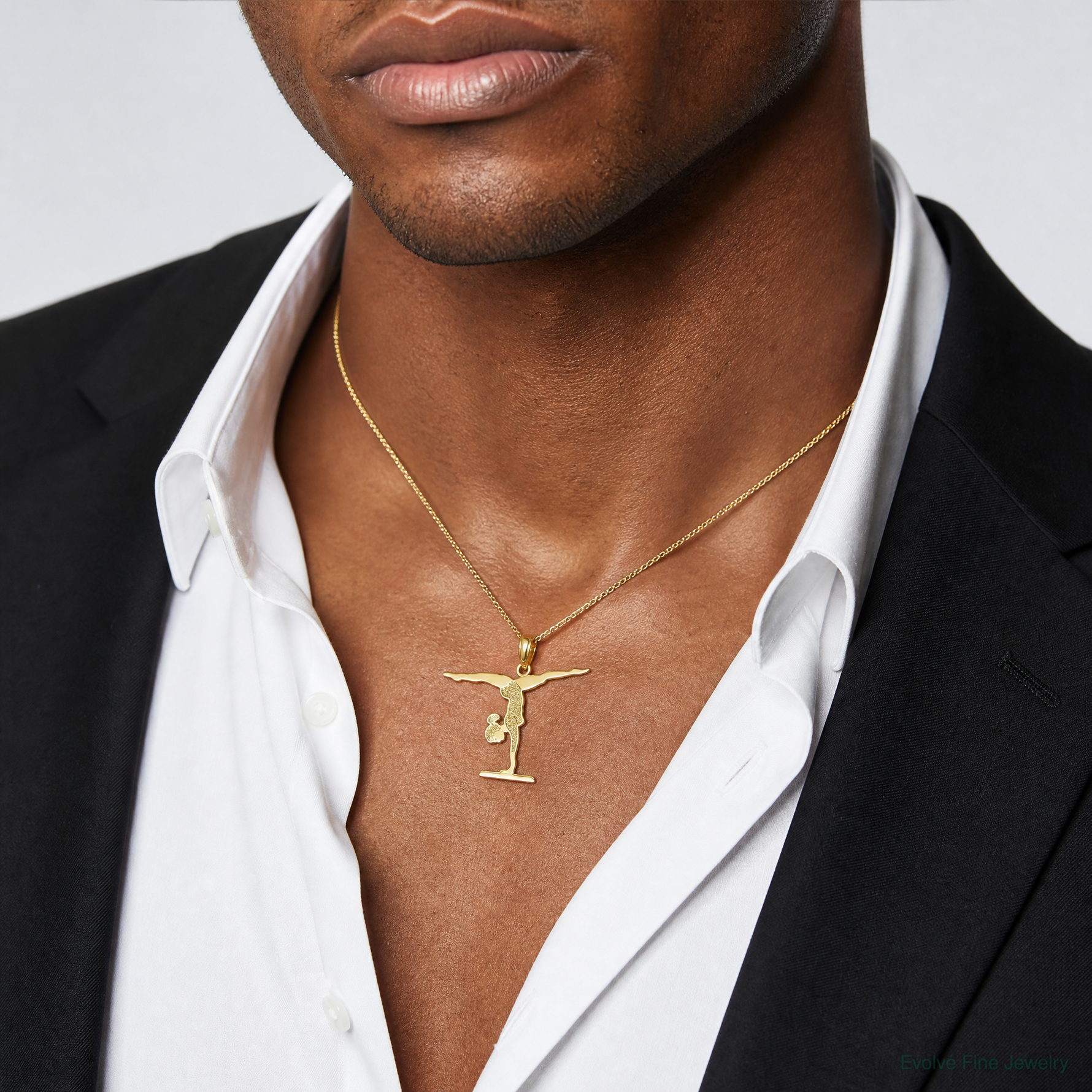 14k Gymnastics Floor Charm - Model Shot