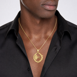 14k Dart Board and Darts in Leaf Design Charm - Model Shot
