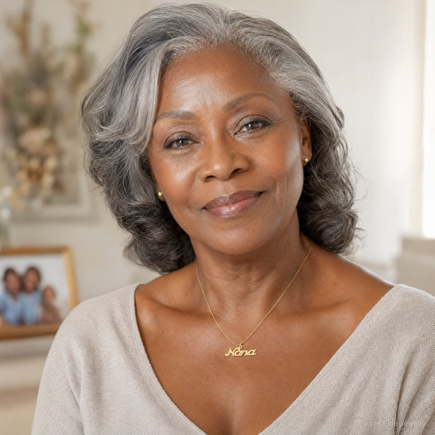 14k Satin NANA Charm - Model Shot