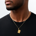 14K  3D Lord's Prayer Bible Pendant - Model Shot
