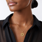 14k Star of David Pendant - Model Shot