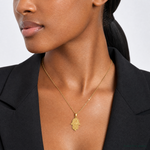 14k Jewish Hand of God w/Star of David Pendant - Model Shot