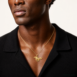 14k Polished Horse Pendant - Model Shot