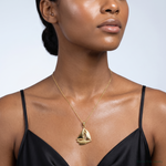 14k Sailboat Pendant - Model Shot