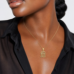 14K GOD HEARTS YOU Charm - Model Shot