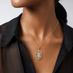 14K Two-Tone w/White Rhodium Guadalupe Pendant - Model Shot