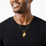 14K Football Pendant - Model Shot