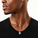 14K D/C Paint Palette Pendant - Model Shot