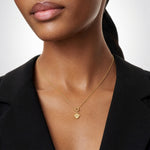14K Polished Heart w/ Spring Ring Clasp Charm - Model Shot