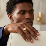 14k 12.5x12.0mm Open Back Mens Signet Ring - Model Shot