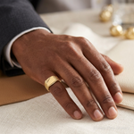 14k 13.0x8.5mm Open Back Mens Signet Ring - Model Shot