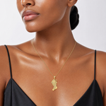 14k Polished Christmas Stocking Charm - Model Shot