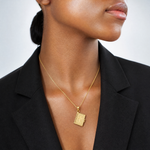 14K  3D Lords Prayer Bible Pendant - Model Shot