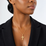 14k Cross Pendant - Model Shot