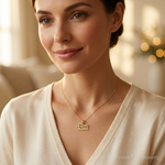 14K TE AMO MAMA Charm - Model Shot