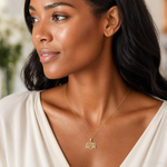 14K I HEART MY MOM Charm - Model Shot