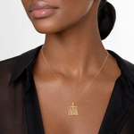 14K 100% LIBRA Zodiac Charm - Model Shot
